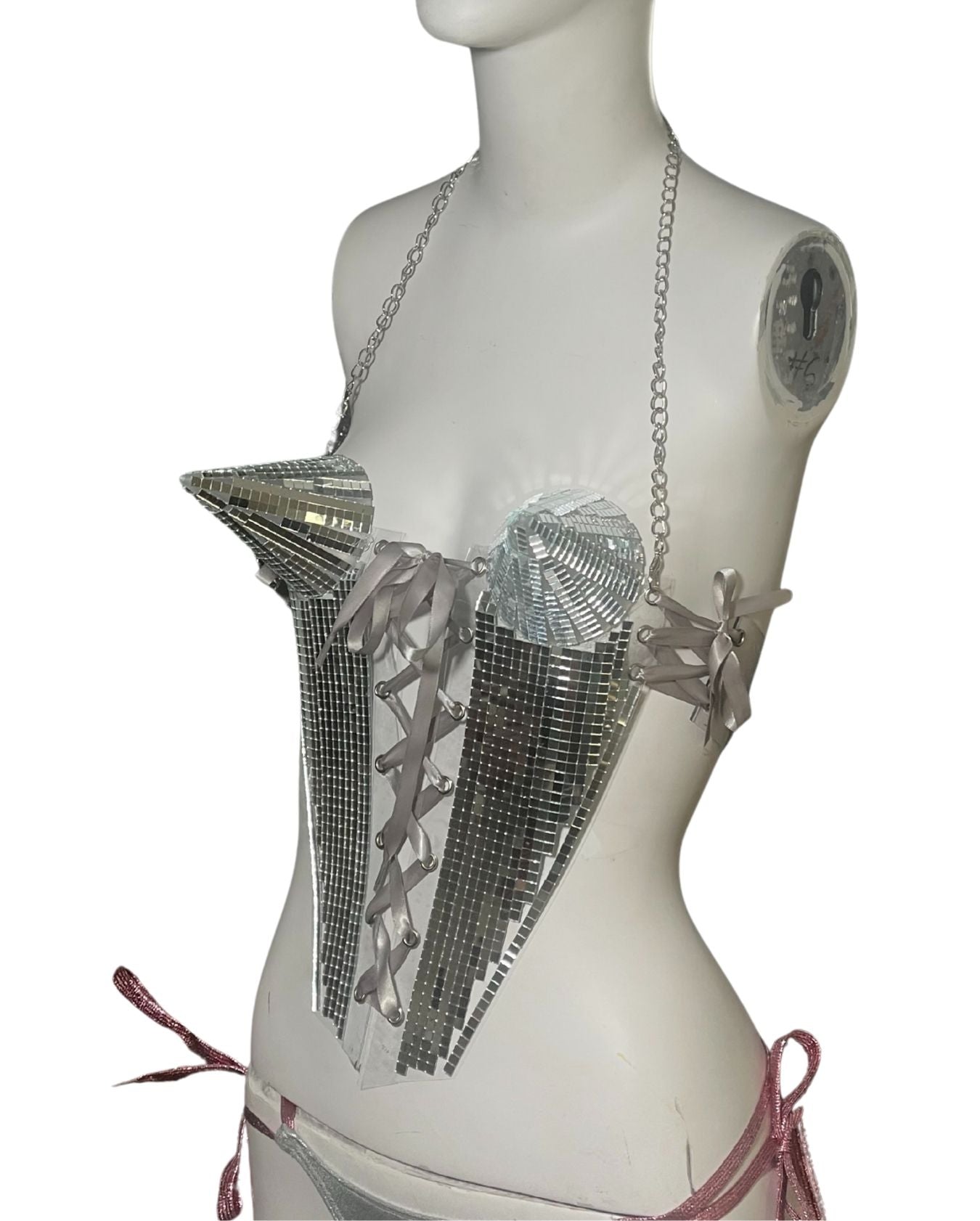 LeDaze Disco Corset - "The Snow Cone"